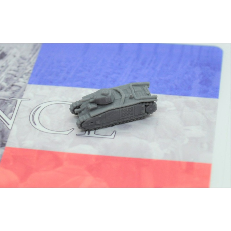 Micro Armour 3D Printed French Char B Heavy Tank (x5)