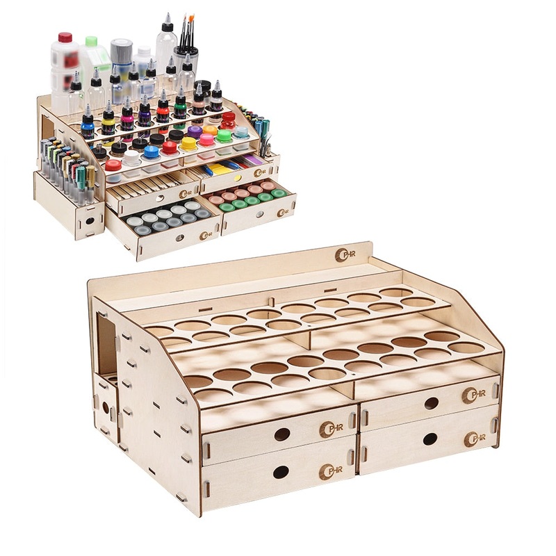 Wood Paint, Pen, Artist Supply Storage Rack