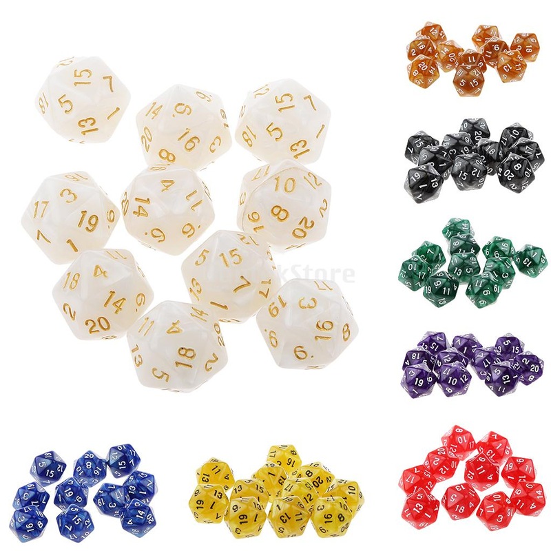 10pcs 20 Sided Dice Set