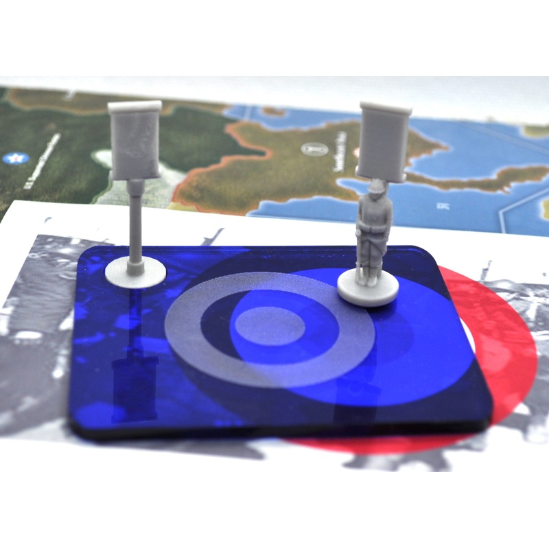 French Ground Task Force Marker, Flag Stand, Tray & Decals