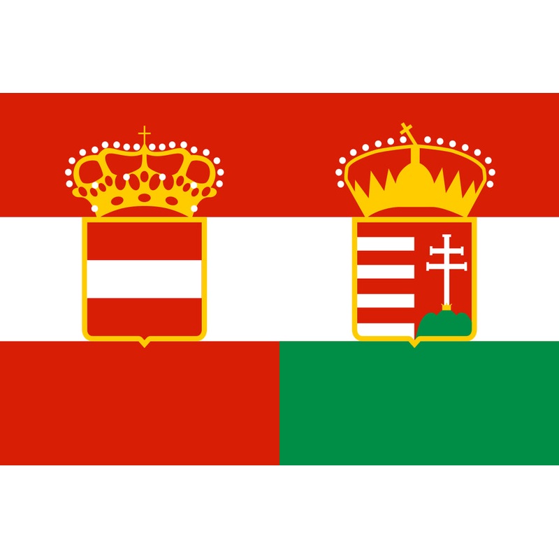 Acrylic Flag of Austria Hungry Empire Token (x10)
