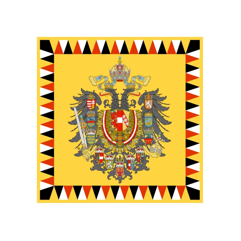 Acrylic Napoleonic Flag of Austria Token (x10)