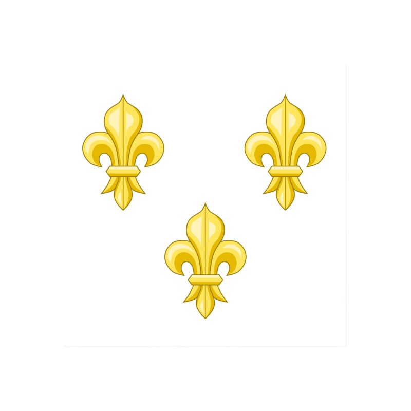 Acrylic Napoleonic Flag of French Royalist Token (x10)