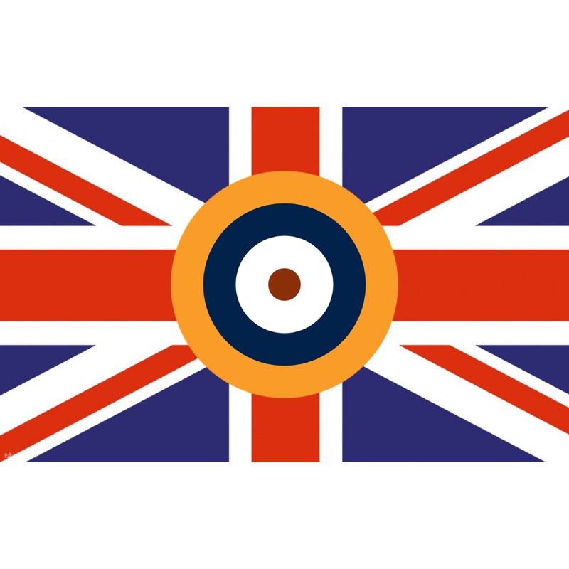 Acrylic Union Jack Flag with Airforce Roundel Token (x10)