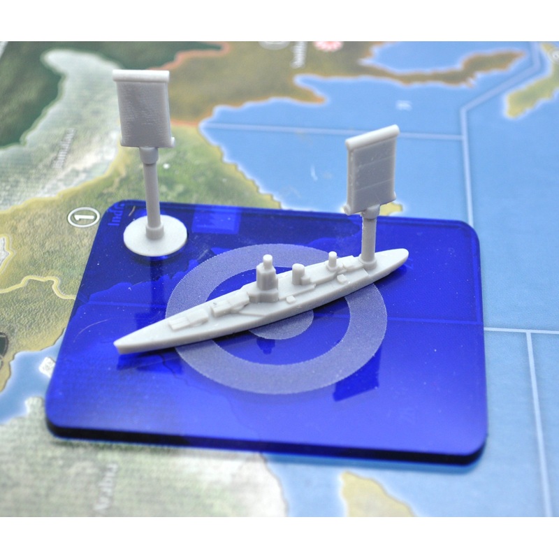 French Naval Task Force Marker, Flag Stand, Tray & Decals