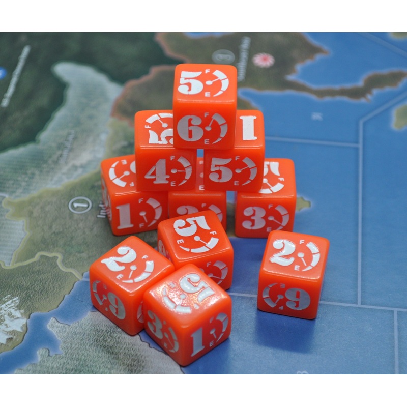 10pc Engraved Six-Sided Fuel/Movement Dice