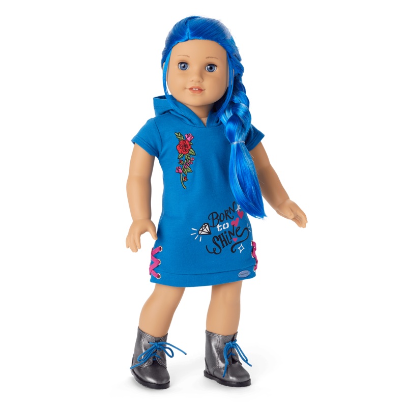 Truly Me 18-inch Doll #90 with long blue hair