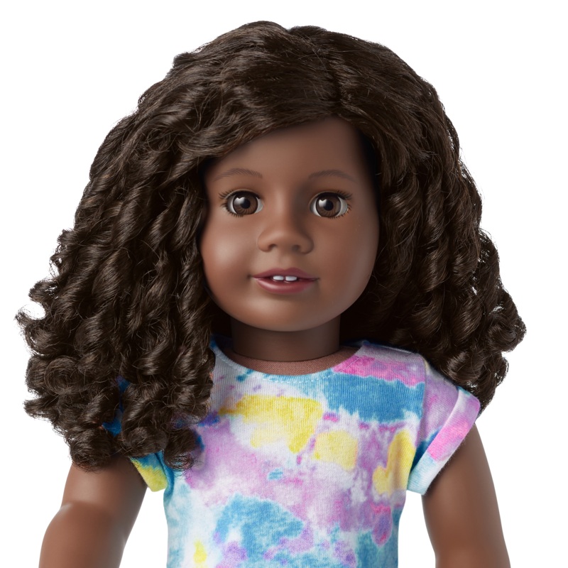 Truly Me 18-inch Doll #106 with curly black-brown hair