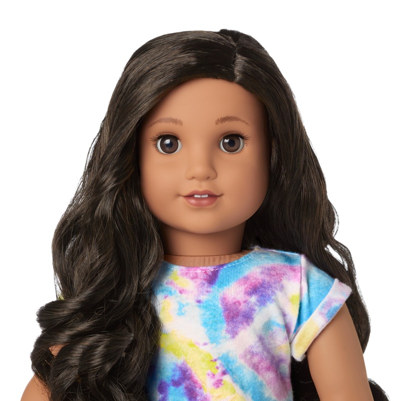 Truly Me 18-inch Doll #108 with curly black-brown hair