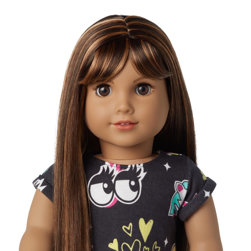 Truly Me 18-inch Doll #122 with straight dark-brown hair