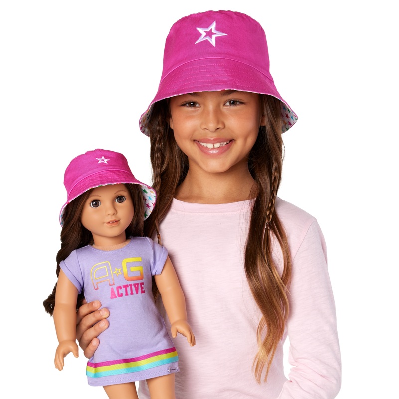 AG Star Bucket Hat Set for Girls & Dolls