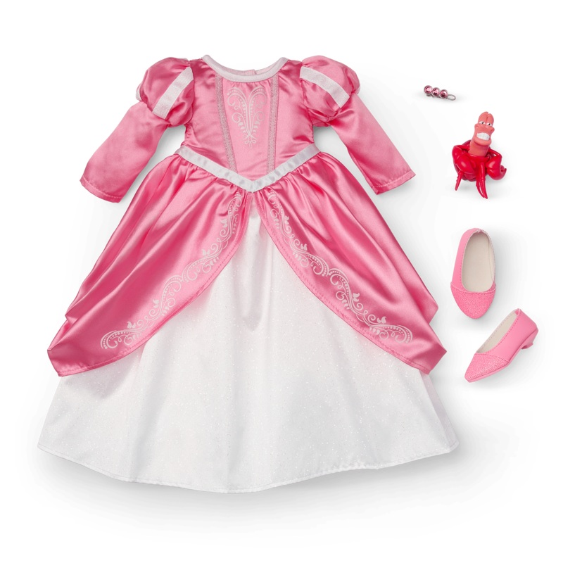 American Girl Disney Princess Ariel Castle Ball Gown, Sebastian & Accessories for 18-inch Dolls