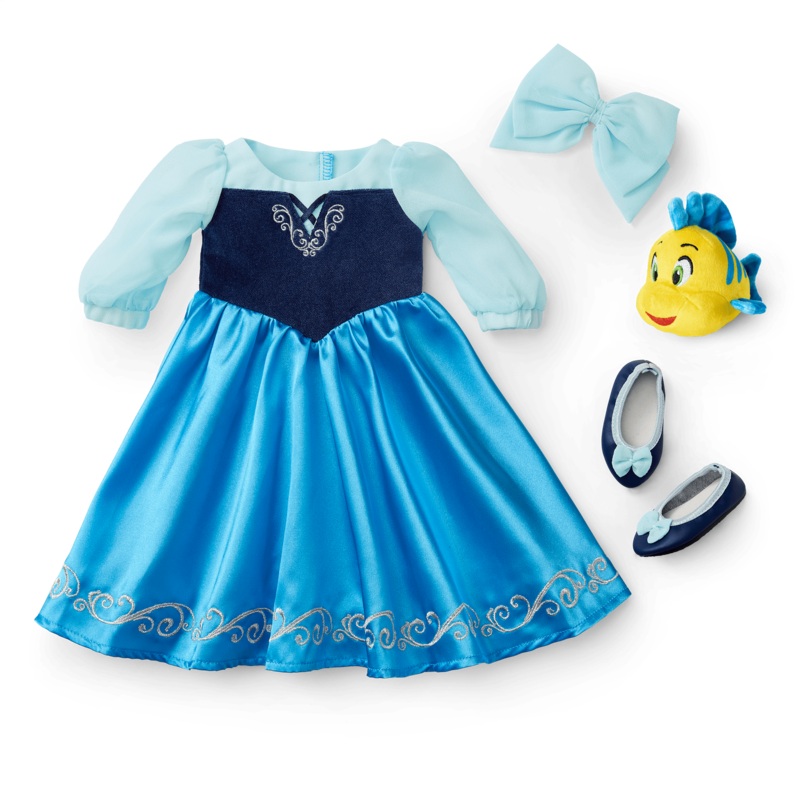 American Girl Disney Princess Ariel Day Dress, Flounder & Accessories for 18-inch Dolls