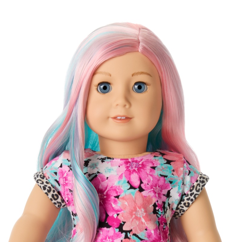 Truly Me 18-inch Doll #129 with pastel multicolor hair