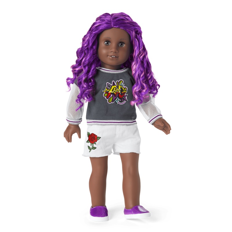 Truly Me 18-inch Doll #91 with curly purple hair