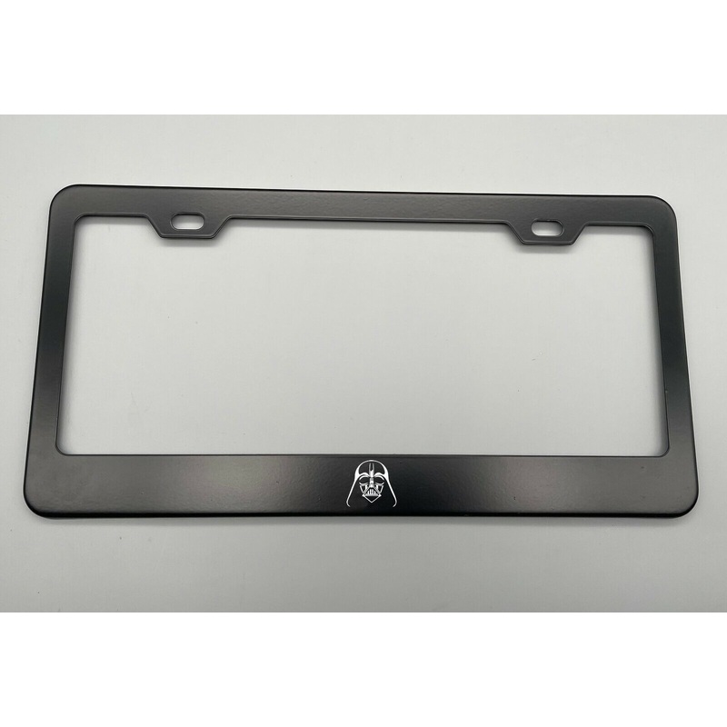 Black Holder for License Plate License Plate Holder Laser Engraved For Star Wars For Darth Vader Black Stainless Steel