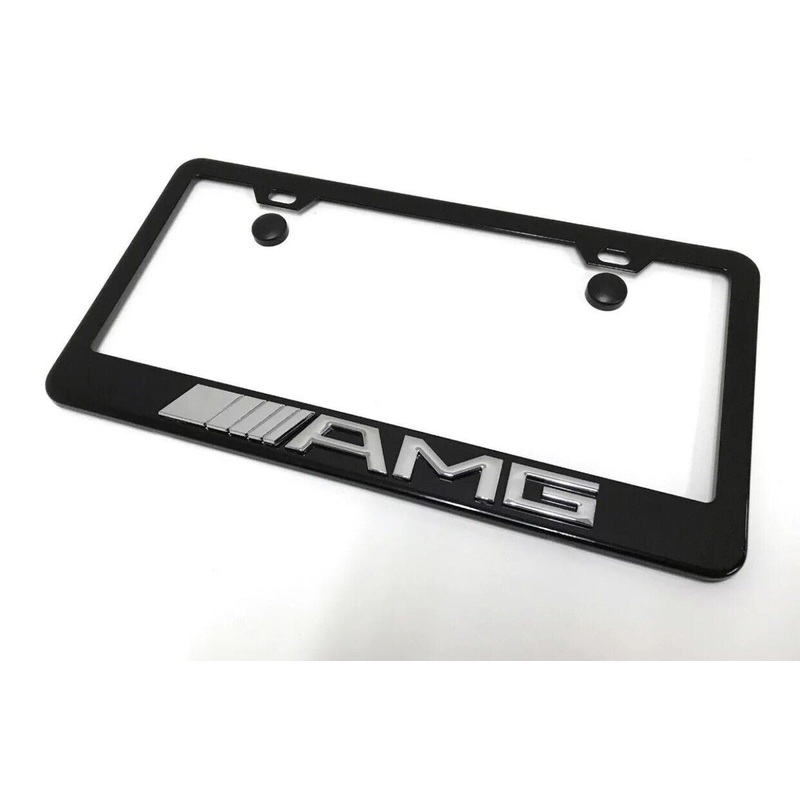3D /Amgemblem Logo BLACK Coated Metal  Holder
