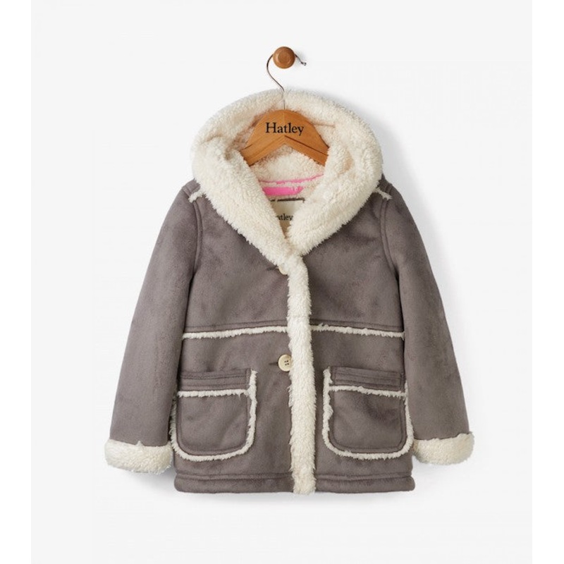 Hatley Taupe Faux Sherpa Jacket