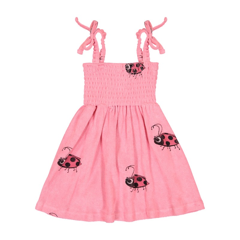 Hugo Loves Tiki Terry 80’s Dress – Pink Ladybug