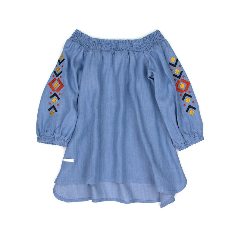 Sudo Boheme Embroided Blouse Chambray