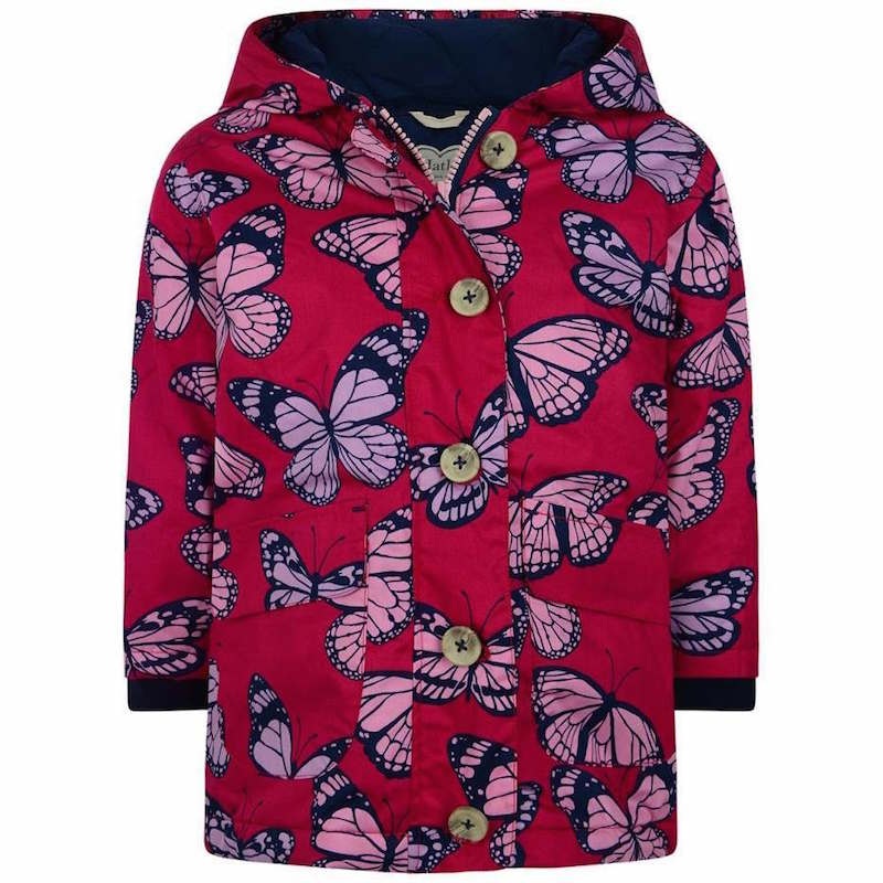 Hatley Fluttering Kaleidoscope Coated Cotton Raincoat