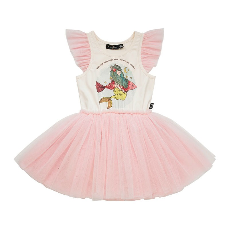 Rock Your Kid Save the Mermaids Singlet Circus Dress