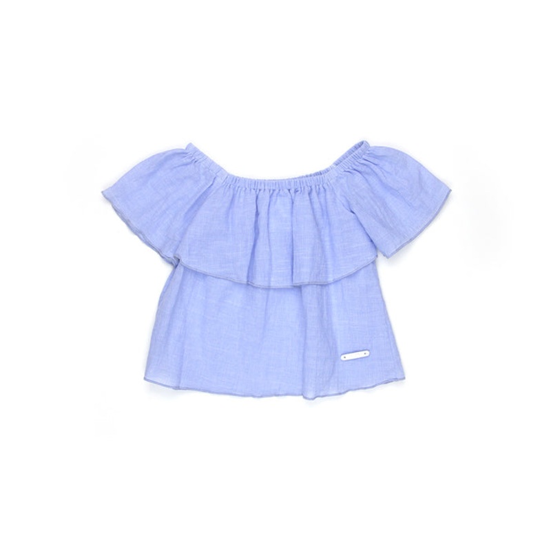 Sudo Mini Isla Off Shoulder Top – Sky Blue