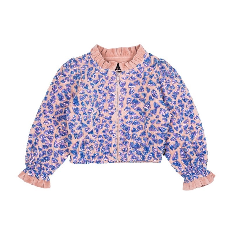 Rock Your Kid Pink Triangle Sequin Jacket