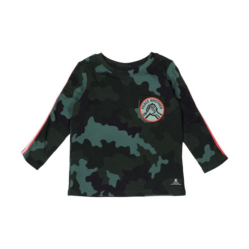 Rock Your Kid Khaki Peace Brother LS T-shirt