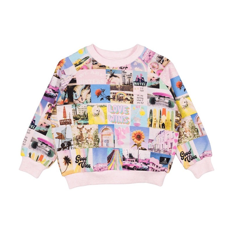 Rock Your Kid Pink Collage Sweatshirt