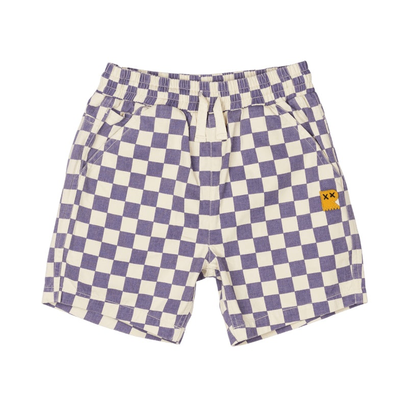 Rock Your Kid Purple Checked Shorts