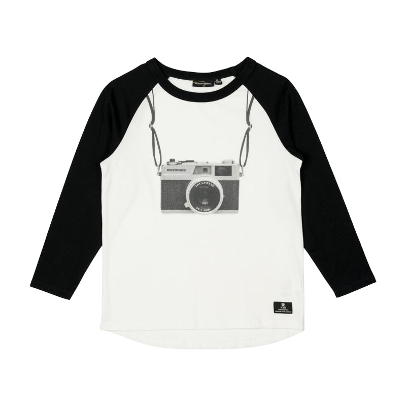 Rock Your Kid Say Cheese Long Sleeve Boxy Fit T-Shirt