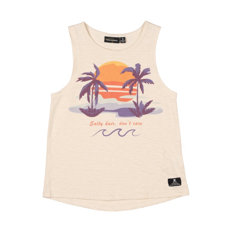 Rock Your Kid Salty Hair Dont Care Singlet