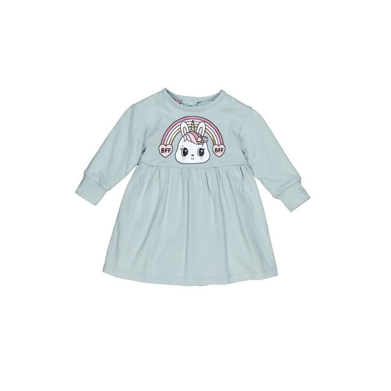 Huxbaby Bunny Love Reversible Long Sleeve Dress