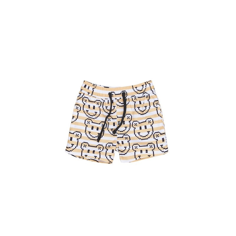 Huxbaby Digi Smiles Stripe Swim Short