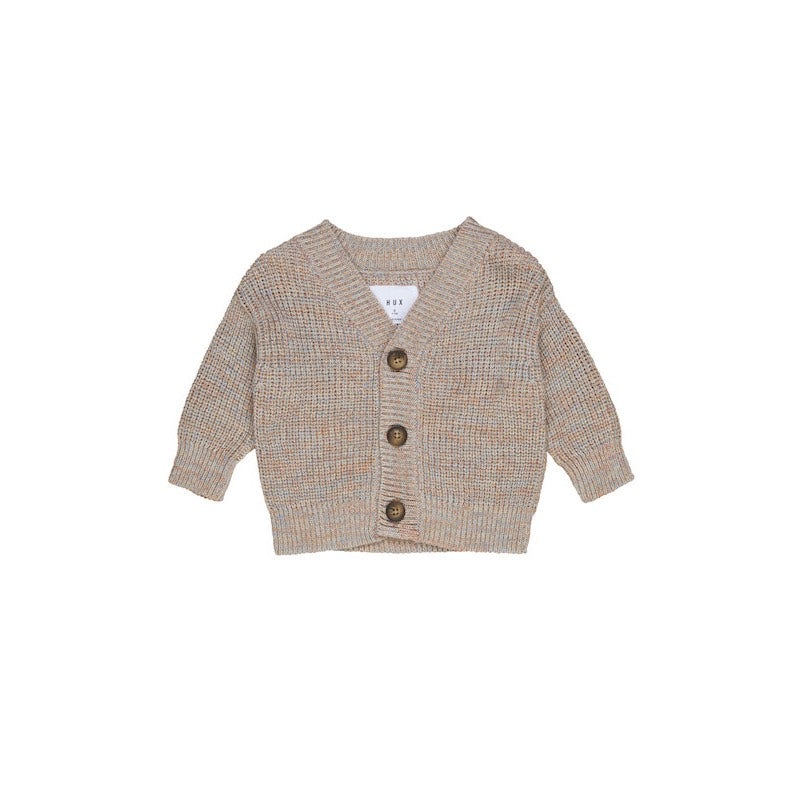 Huxbaby Oat Almond Marl Knit Cardigan