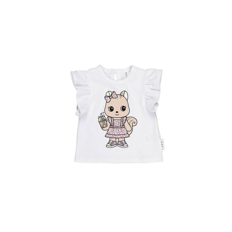 Huxbaby Cheery Chipmunk Frill T-shirt