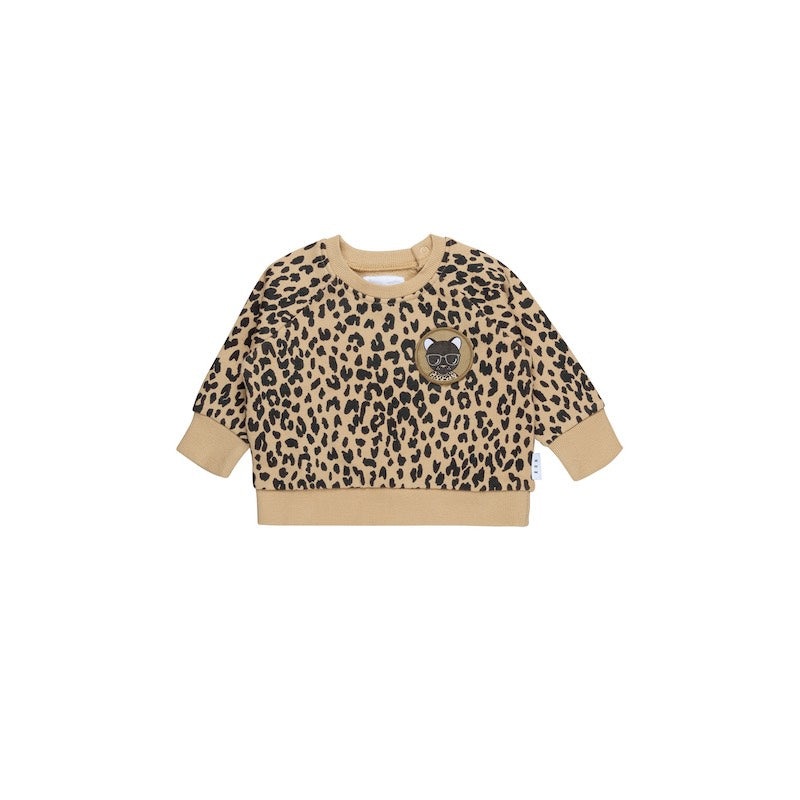 Huxbaby Leopard Patch Sweatshirt Fleece
