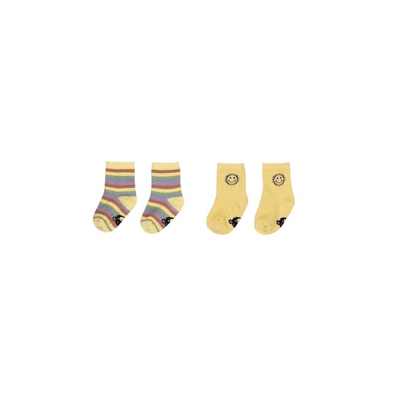 Huxbaby Rainbow Sripe/Sunny 2PK Socks