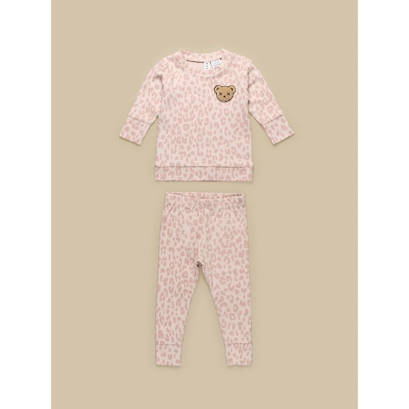 Huxbaby Rose Leopard PJ Set
