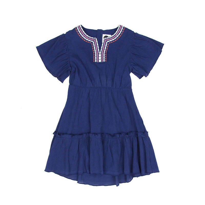 Sudo Indiana Ruffle Dress Indigo