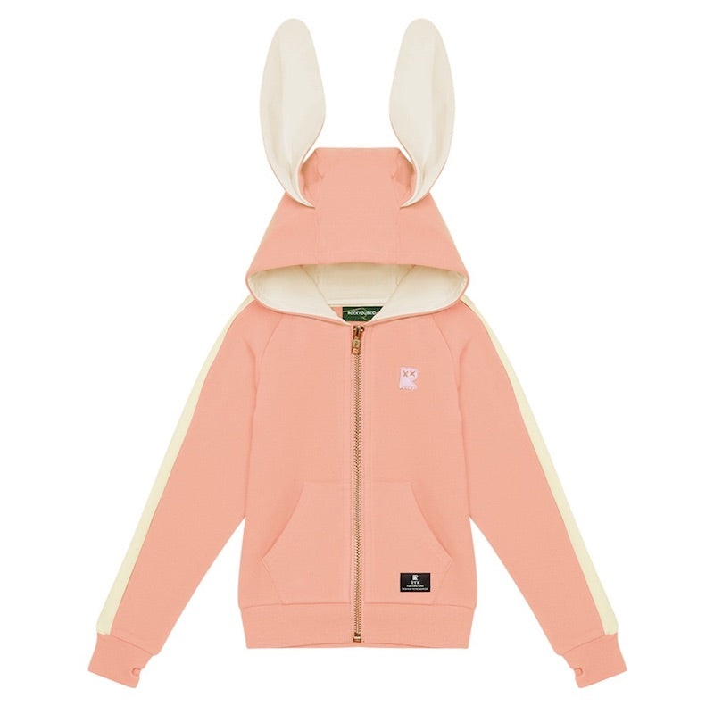 Rock Your Kid Pink Bunny Ears Hoodie