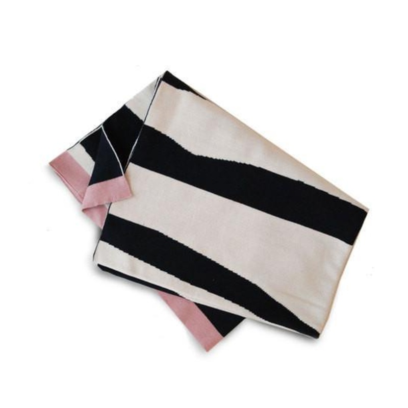 Elodie Details Cotton Knitted Blanket – Zebra Sunshine