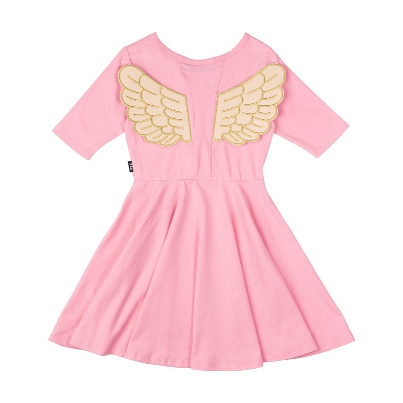 Rock Your Kid Pink Fairy Flutter Waisted Dress