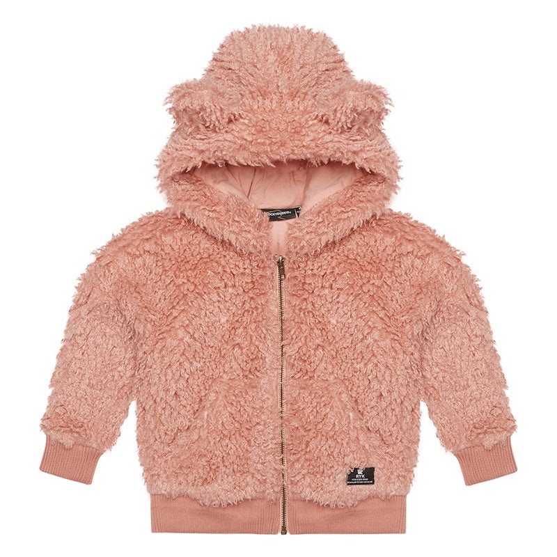 Rock Your Kid Pink Sherpa Bear Hoodie