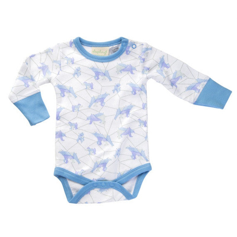 Sapling Galaxy Bear Blue Long Sleeve Bodysuit