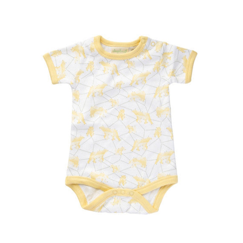 Sapling Galaxy Bear Yellow  Short Sleeve Bodysuit