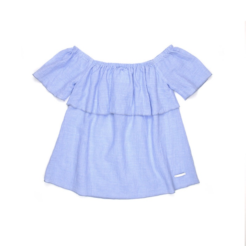 Sudo Isla Off Shoulder Top – Sky Blue