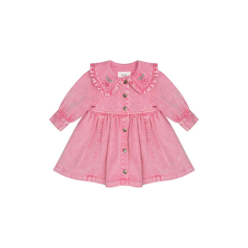 Huxbaby Cherry Vintage Collar Dress