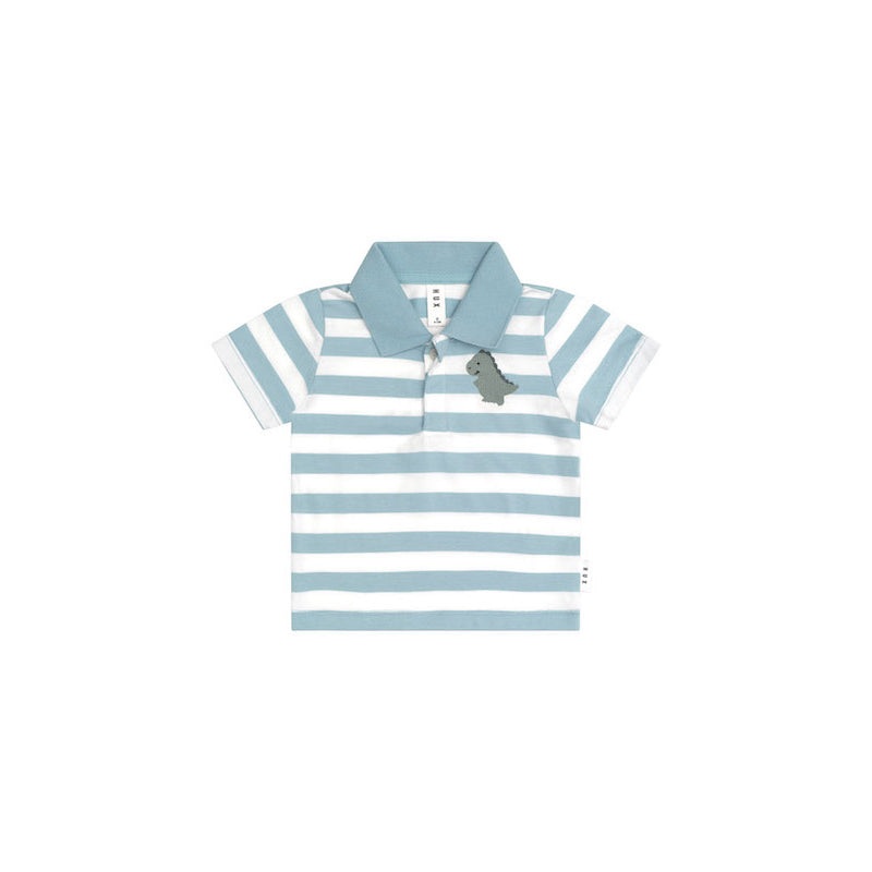 Huxbaby T-Rex Stripe Polo T-Shirt